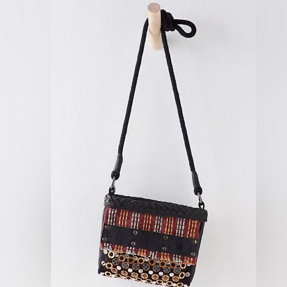 NWT  Free People woven leather
Bind embellished square crossbody bag $98 - Picture 10 of 12